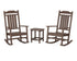 POLYWOOD Cottage Legacy Rocking Chair 3-Piece Set in Mahogany