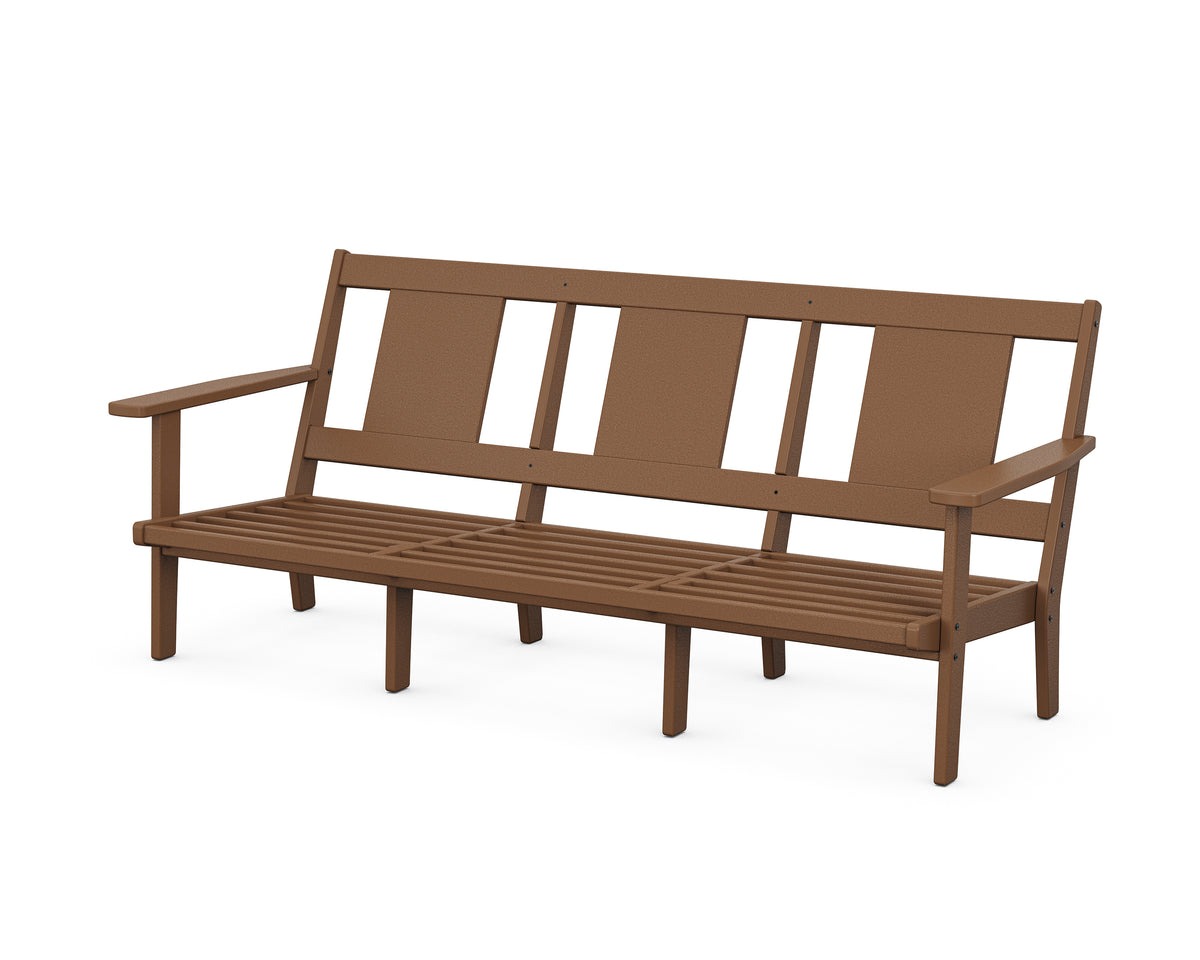 POLYWOOD Prairie Deep Seating Sofa Frame in Teak