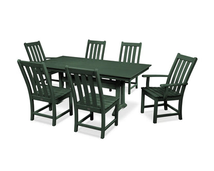 POLYWOOD Vineyard 7-Piece Farmhouse Dining Set with Trestle Legs