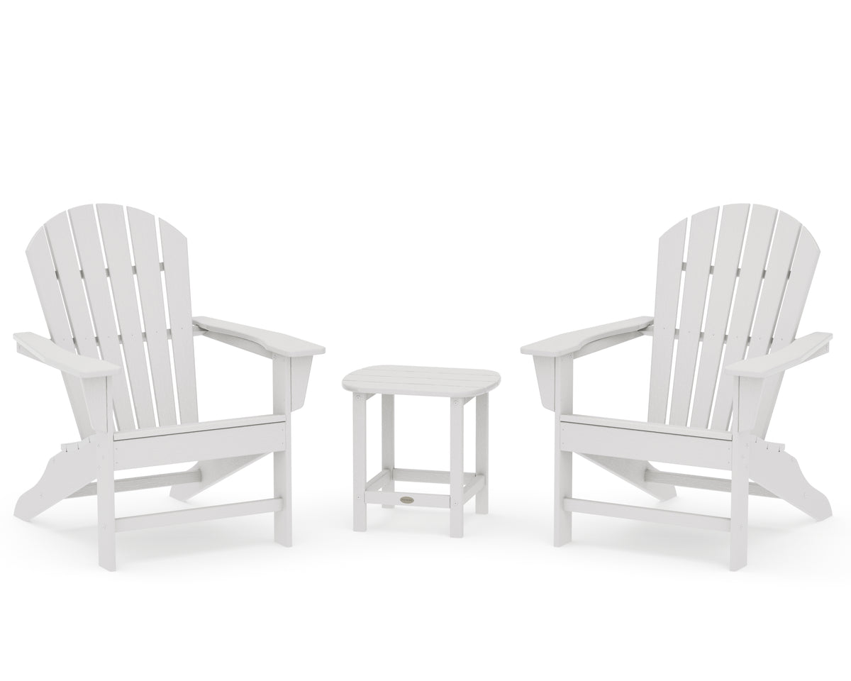 POLYWOOD South Beach Adirondack 3-Piece Set in Vintage White