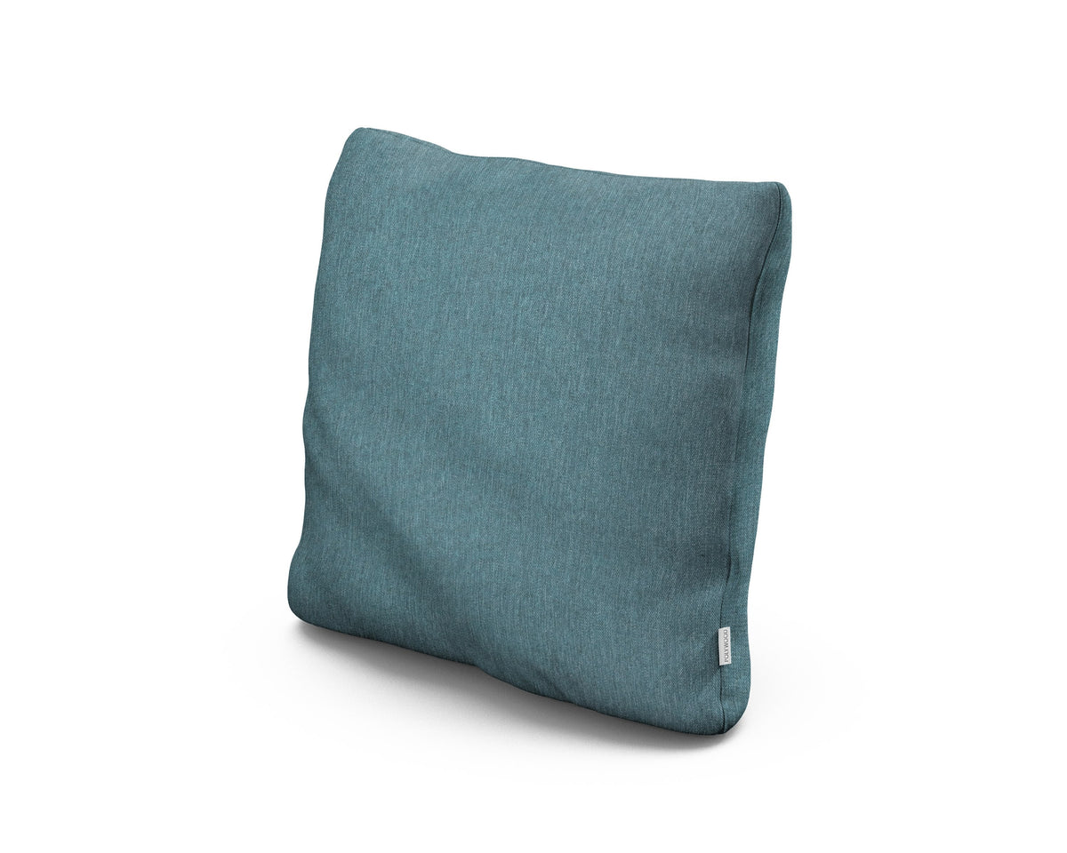 POLYWOOD 18" Outdoor Throw Pillow in Ocean Teal