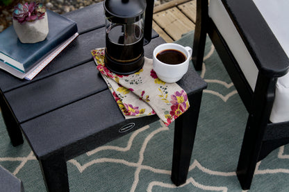 Second detail photo of the POLYWOOD Newport 18" End Table in Black