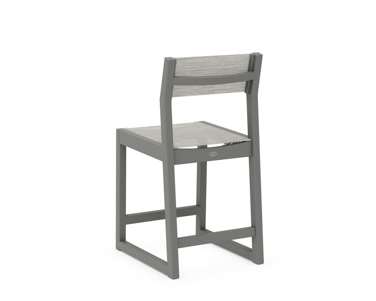 POLYWOOD EDGE Sling Counter Side Chair angle view