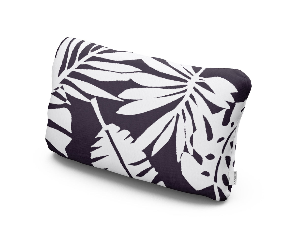 POLYWOOD Outdoor Lumbar Pillow in Leaf Navy