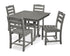 POLYWOOD La Casa Café 5-Piece Side Chair Dining Set in Slate Grey