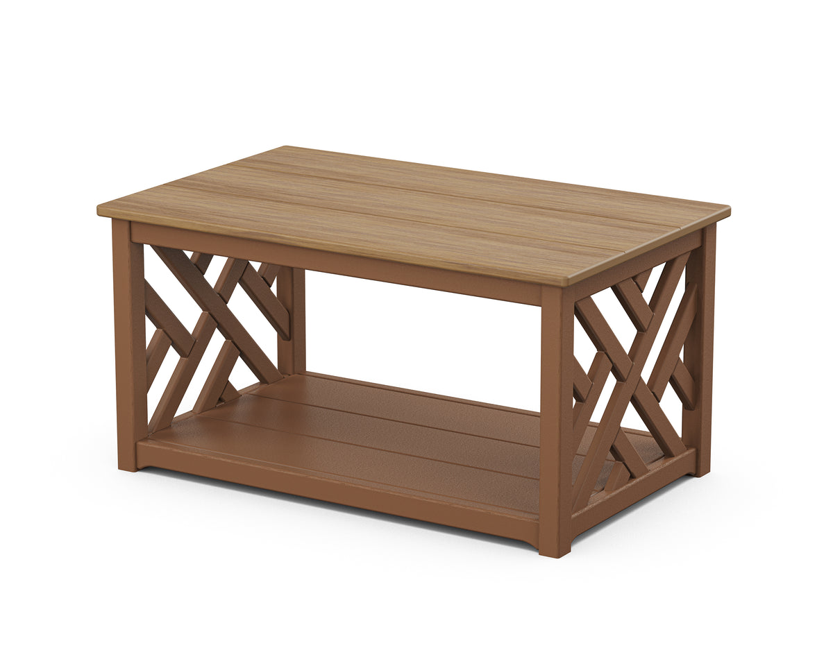 POLYWOOD Chippendale Coffee Table in Teak / Natural