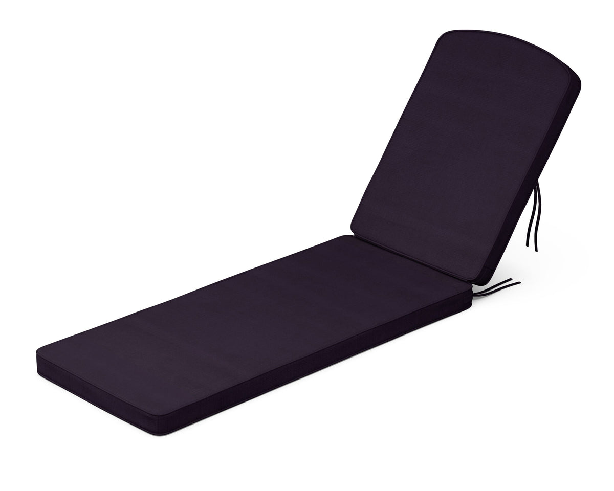 POLYWOOD Chinoiserie Chaise Cushion in Navy Linen