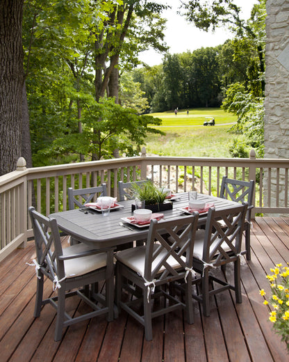 POLYWOOD Chippendale 7-Piece Dining Set styled outdoors