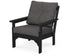 POLYWOOD Vineyard Deep Seating Chair in Black / Ash Charcoal