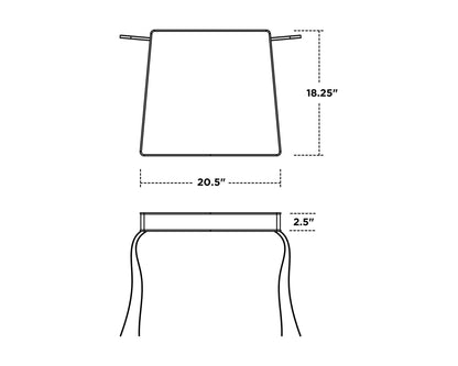 POLYWOOD Acadia Dining Arm Seat Cushion dimensions