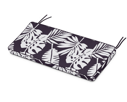 POLYWOOD Chinoiserie 48" Bench Seat Cushion in Leaf Navy