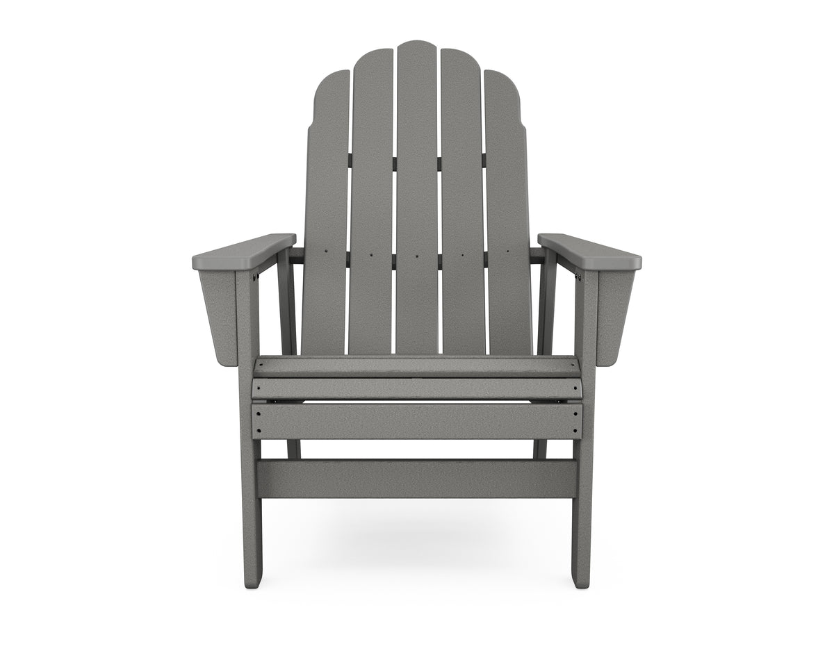 Alternate view of the POLYWOOD Vineyard Grand Upright Adirondack Chair in Slate Grey (2)