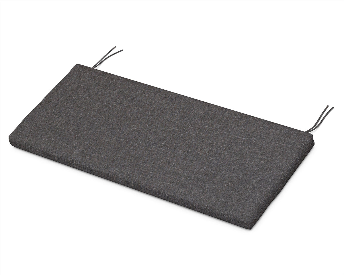 POLYWOOD Bench Seat Cushion - 18.5"D x 43.5"W x 2.5"H in Ash Charcoal