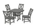 POLYWOOD Braxton Side Chair 5-Piece Dining Set in Slate Grey