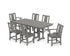 POLYWOOD Prairie 7-Piece Farmhouse Dining Set in Slate Grey