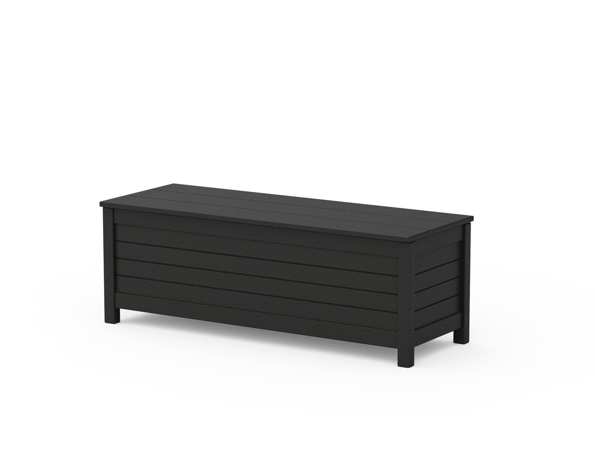 POLYWOOD Nautical 48" Storage Bench in Black