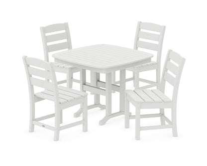 POLYWOOD Lakeside 5-Piece Side Chair Dining Set in Vintage White