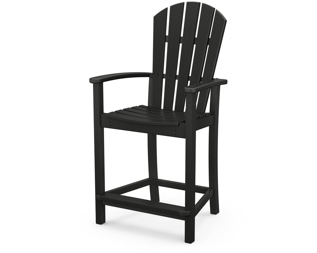 POLYWOOD Palm Coast Counter Chair in Black