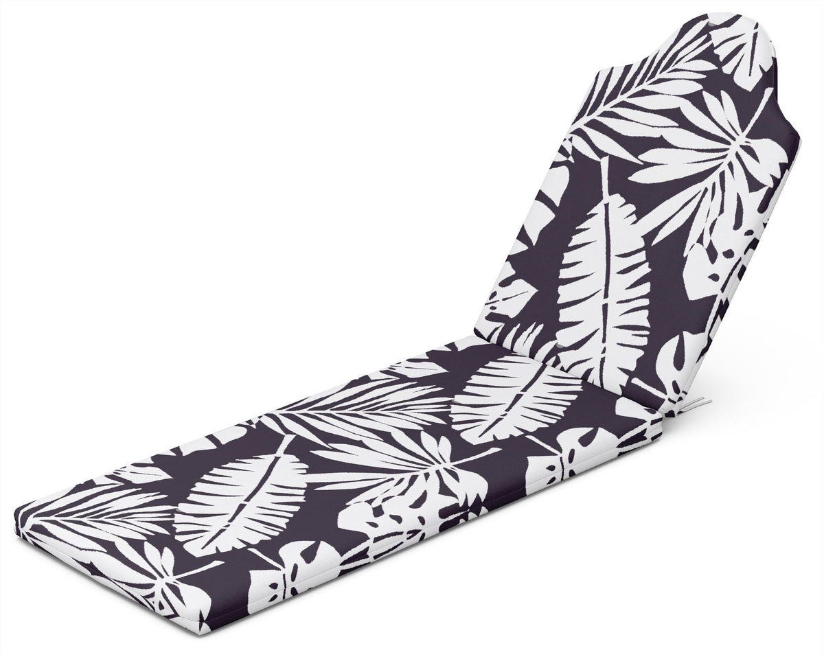 POLYWOOD Chaise Cushion in Leaf Navy