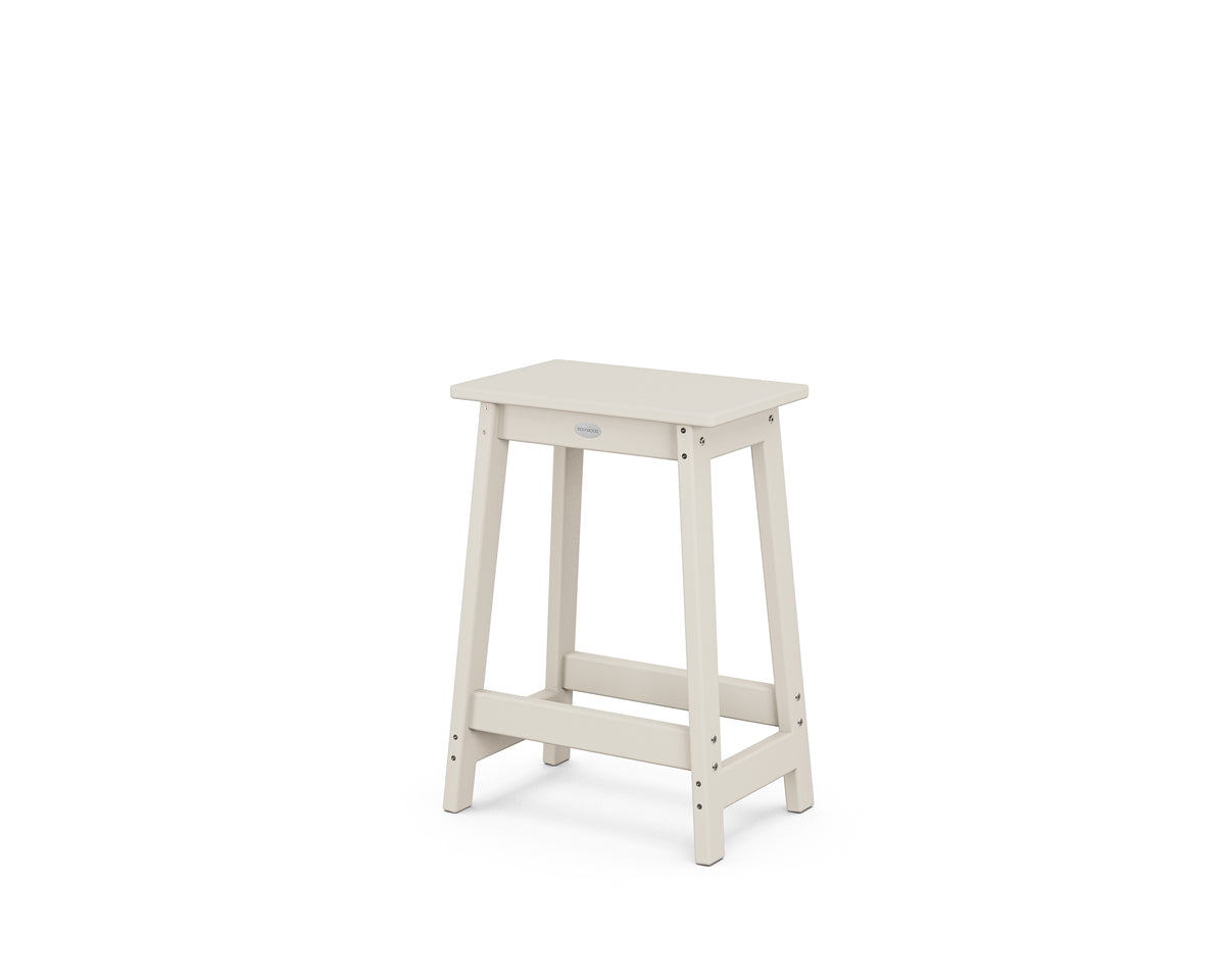 POLYWOOD Modern Studio Counter Stool in Sand