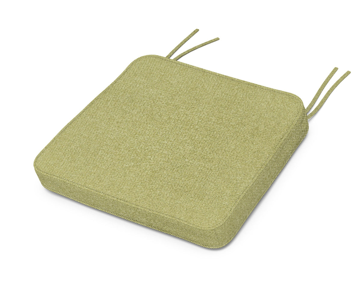 POLYWOOD Chinoiserie Arm Chair Seat Cushion in Chartreuse Boucle