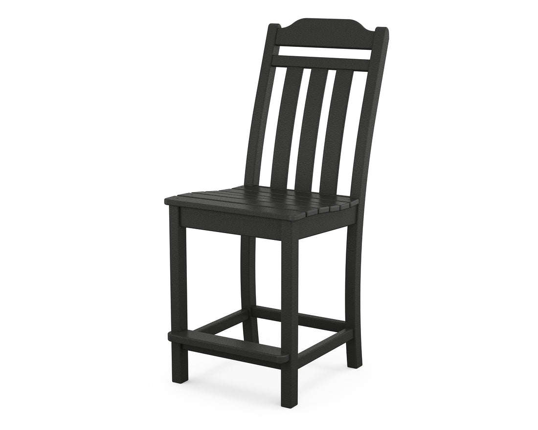POLYWOOD Cottage Counter Side Chair in Black