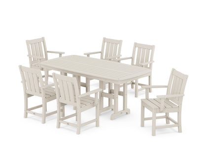 POLYWOOD Oxford Arm Chair 7-Piece Dining Set in Sand