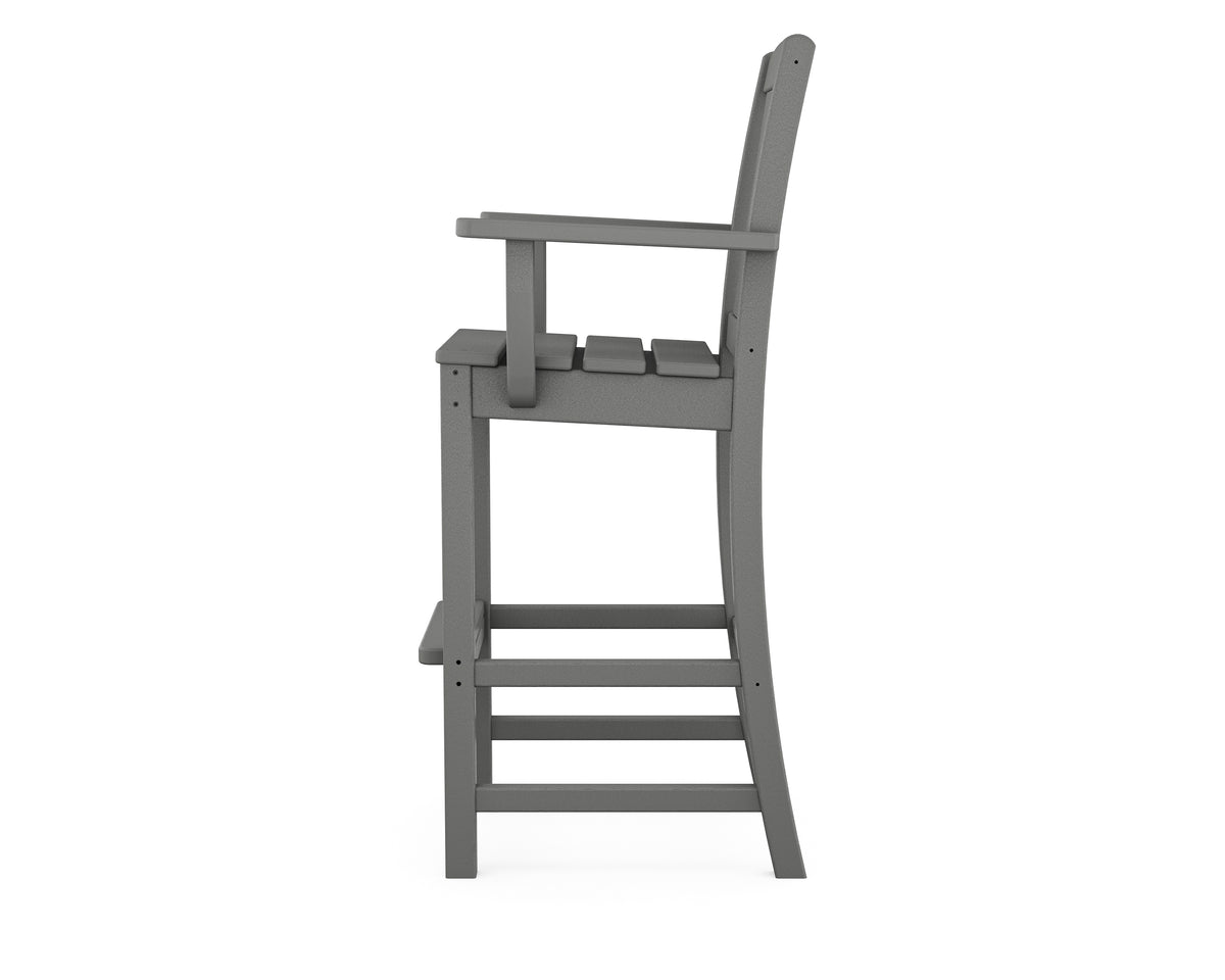 Alternate view of the POLYWOOD Mission Bar Arm Chair in Slate Grey
