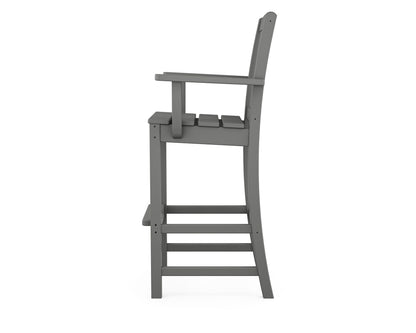 Alternate view of the POLYWOOD Mission Bar Arm Chair in Slate Grey