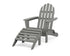 POLYWOOD Classic Adirondack 2-Piece Set in Slate Grey