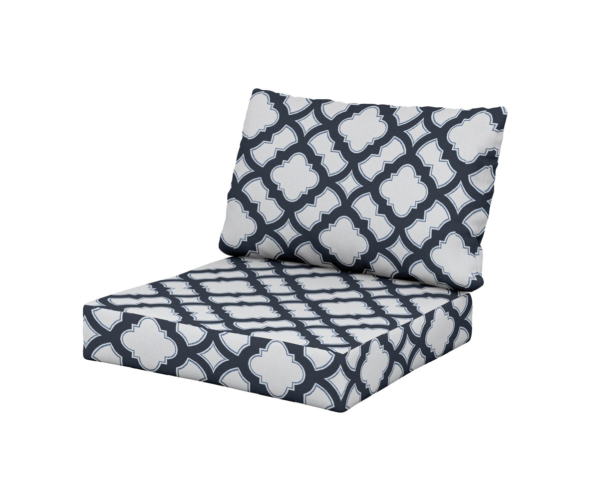 POLYWOOD Modular Cushion in Trellis Marine Indigo