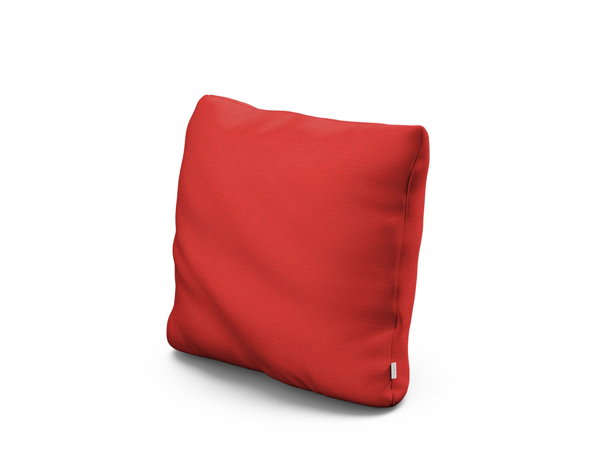 POLYWOOD 16" Outdoor Throw Pillow in Crimson Linen