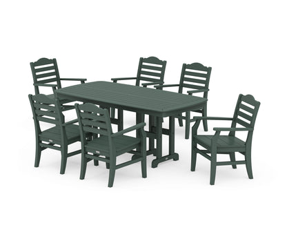 POLYWOOD Savannah Arm Chair 7-Piece Dining Set in Green