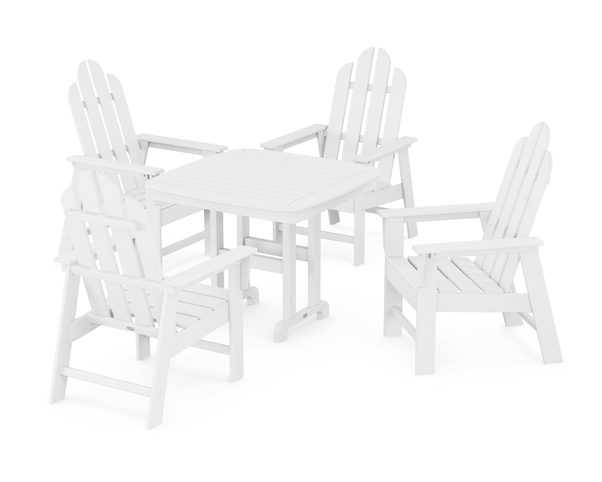 POLYWOOD Long Island 5-Piece Dining Set in White