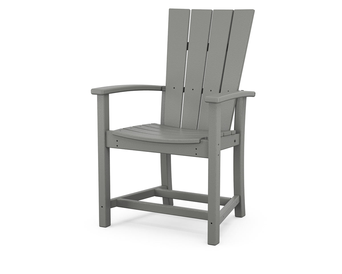 POLYWOOD Quattro Adirondack Dining Chair in Slate Grey