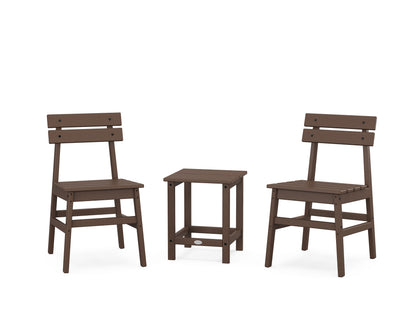 POLYWOOD Modern Studio Plaza Chair 3-Piece Seating Set in Mahogany