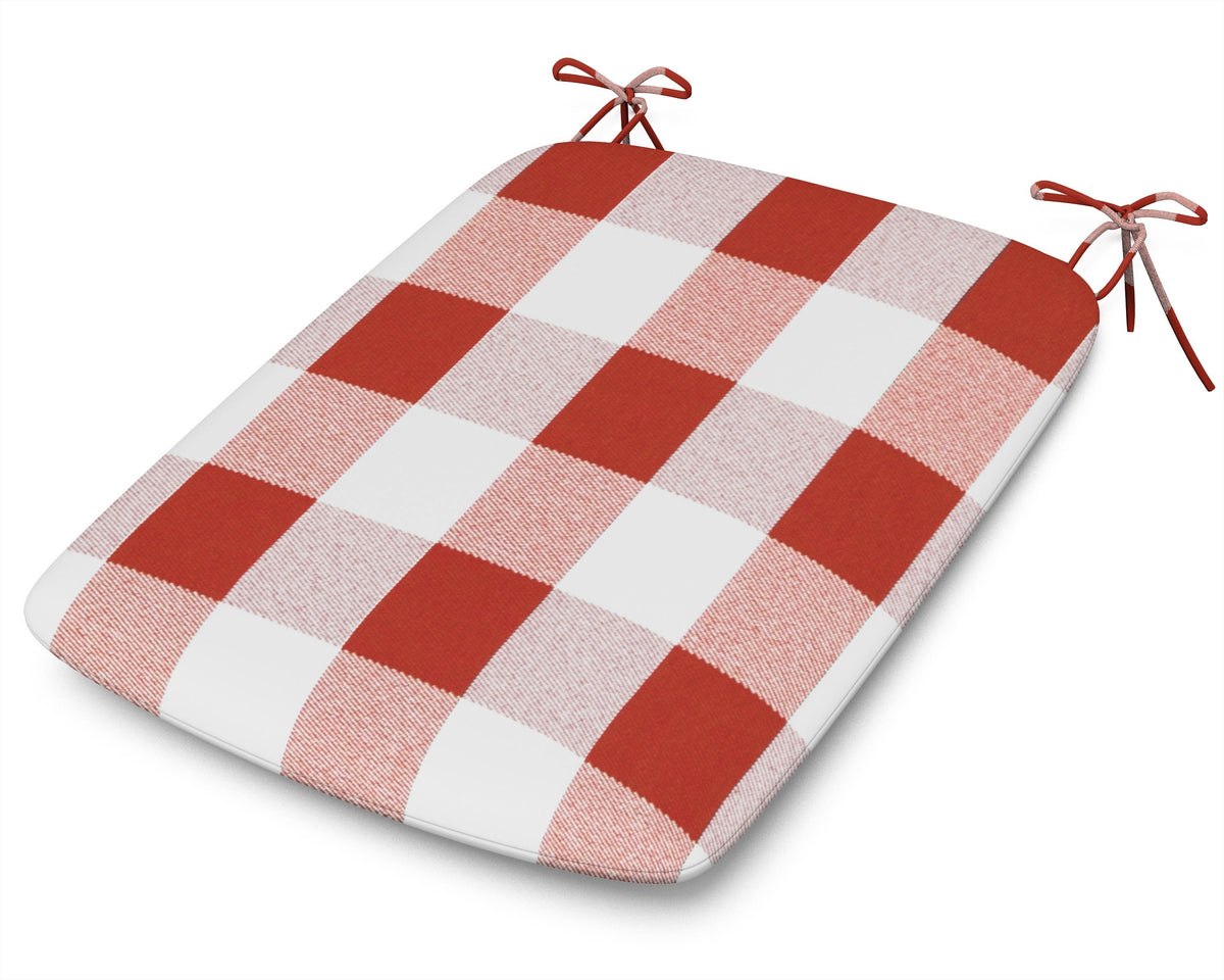 POLYWOOD 1120 Urban Seat Pad in Buffalo Plaid Crimson