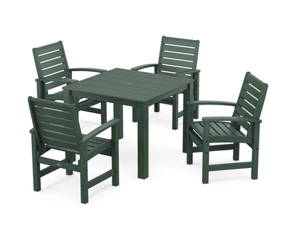 POLYWOOD Signature 5-Piece Parsons Dining Set in Green