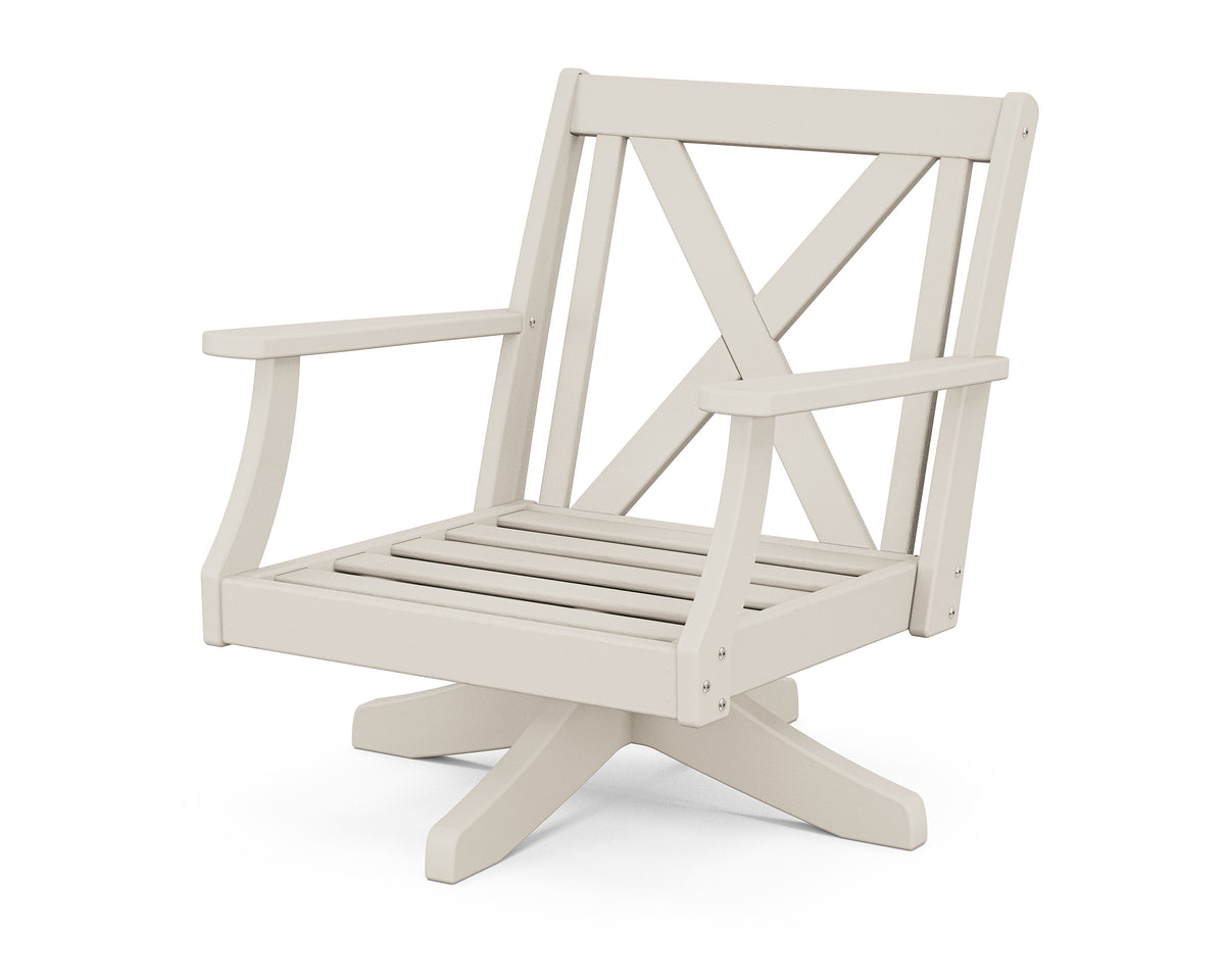 POLYWOOD Braxton Deep Seating Swivel Chair Frame in Sand