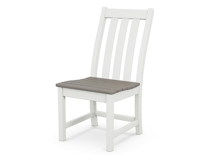 POLYWOOD Vineyard Dining Side Chair in White / Driftwood