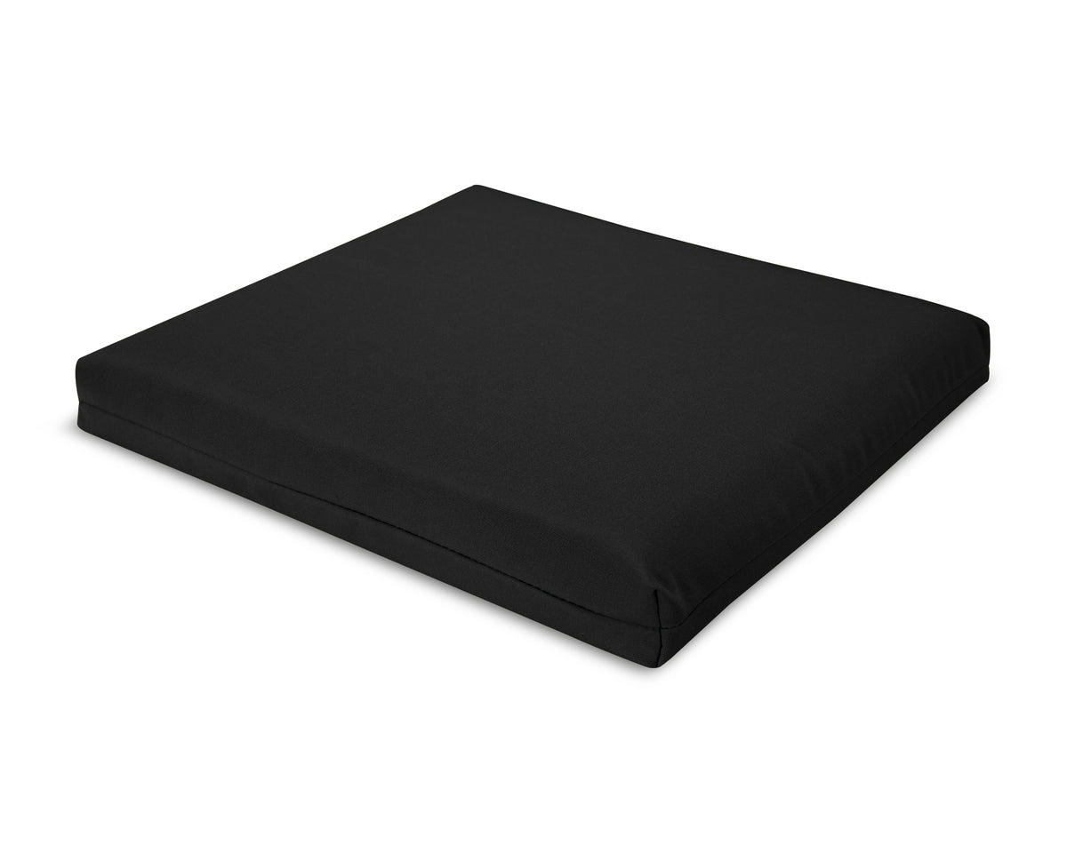 POLYWOOD Seat Cushion - 16.5"D x 17.5"W x 2.5"H in Canvas Black