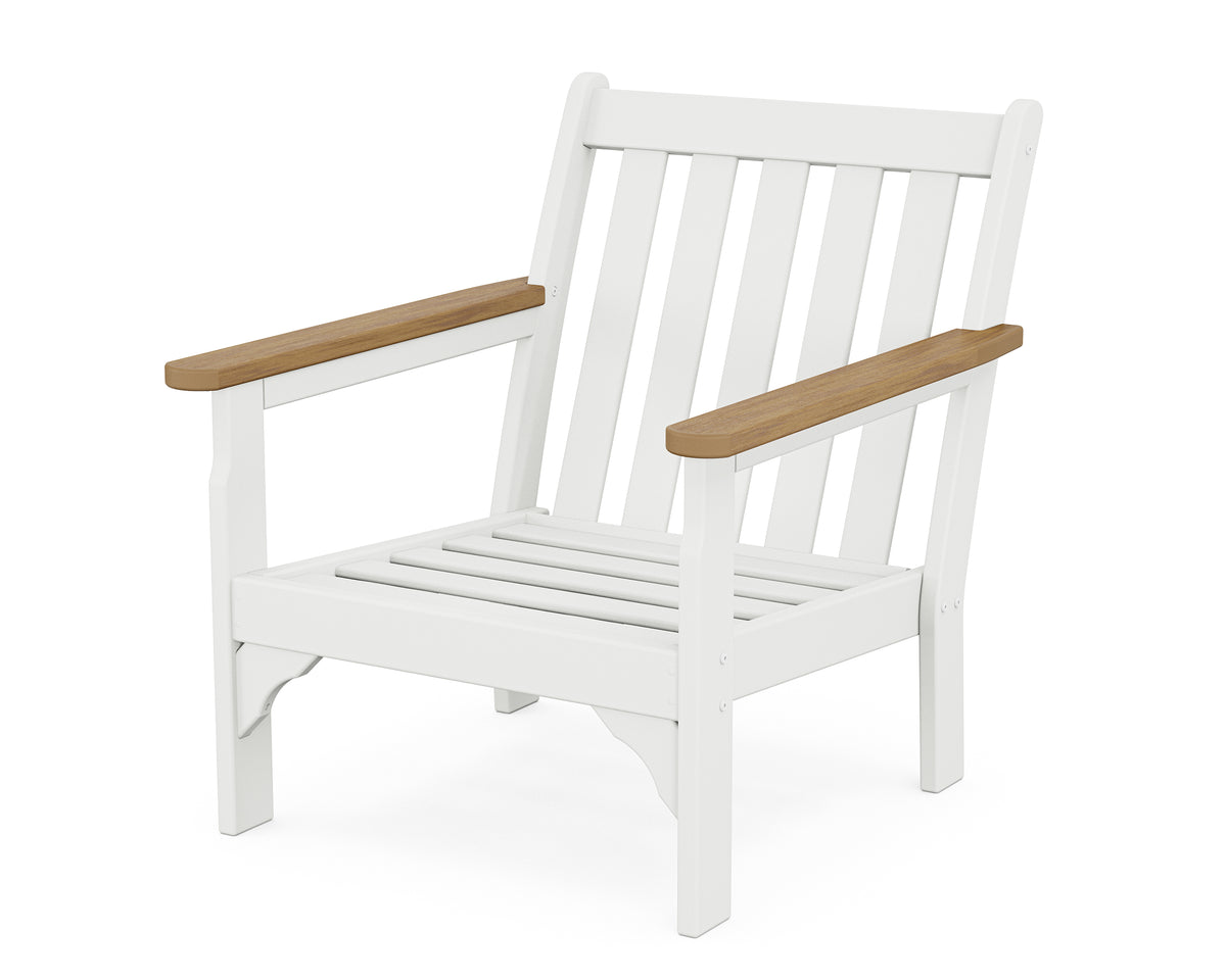 POLYWOOD Vineyard Chair Frame in White / Natural