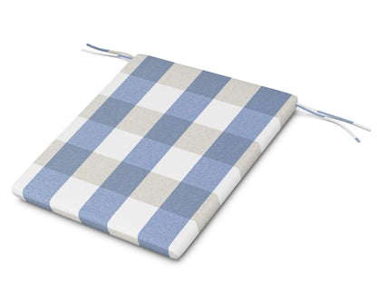 POLYWOOD AL100 Seat Pad in Buffalo Plaid Sky Blue