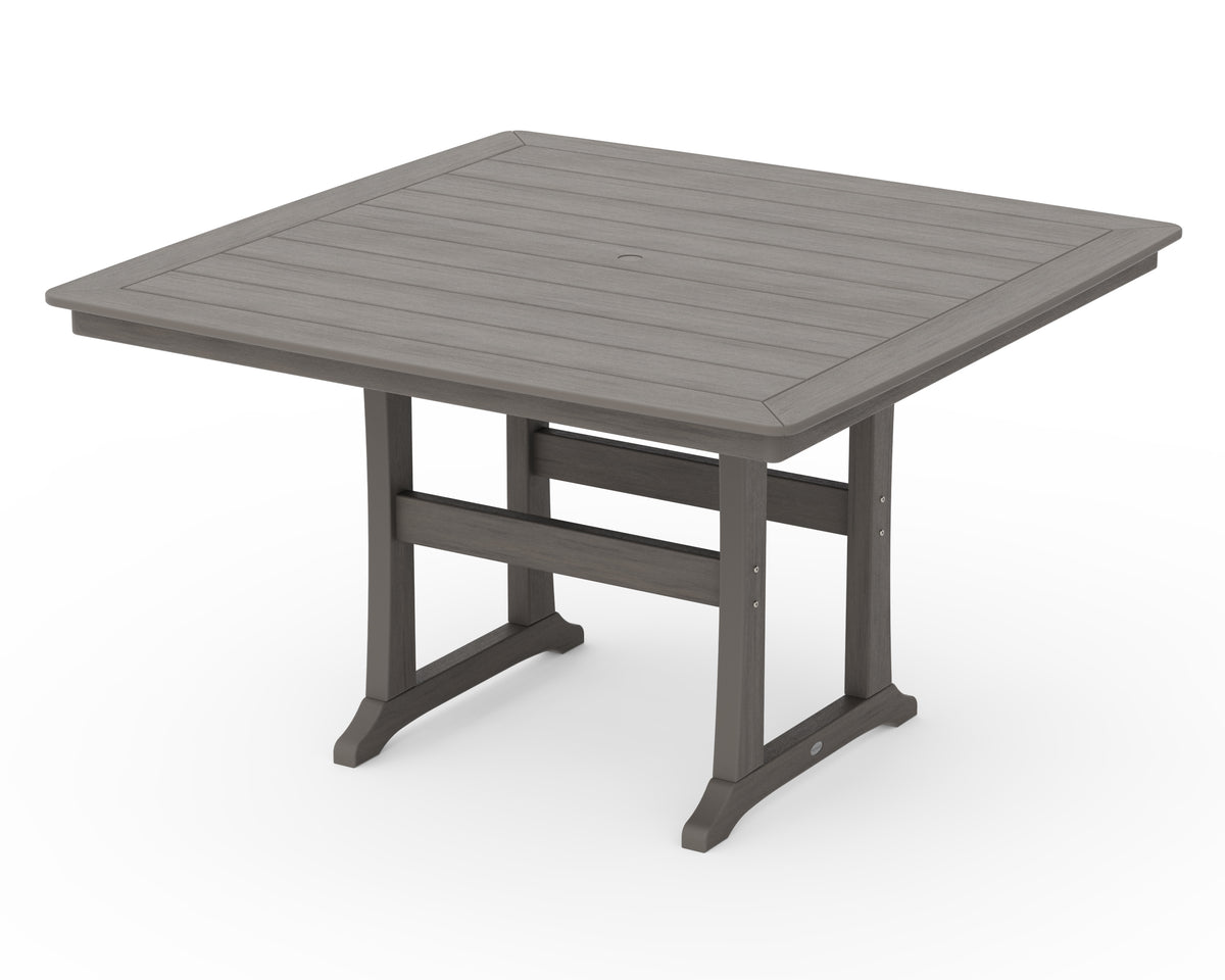 POLYWOOD Nautical Trestle 59" Counter Table in Driftwood