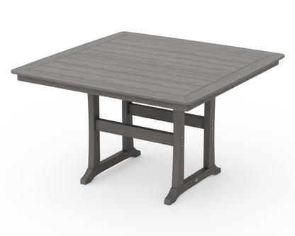 POLYWOOD Nautical Trestle 59" Counter Table in Driftwood