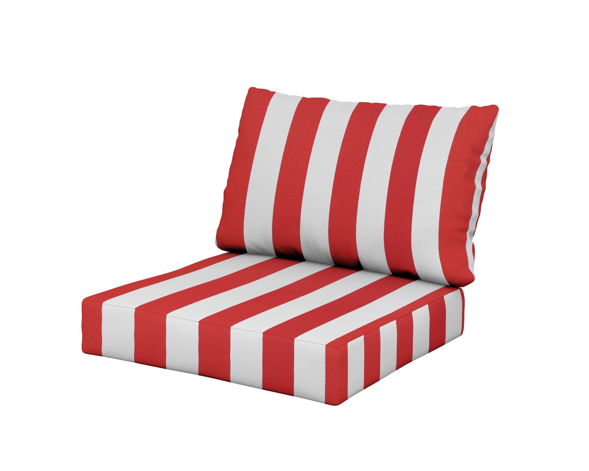 POLYWOOD Modular Cushion in Cabana Stripe Crimson
