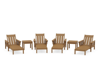 POLYWOOD Acadia 6-Piece Chaise Set in Natural