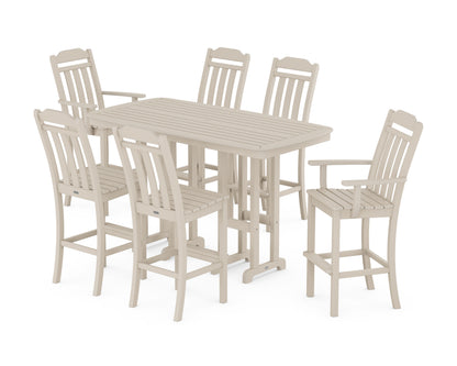 POLYWOOD Cottage 7-Piece Bar Set in Sand