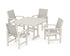POLYWOOD Coastal 5-Piece Dining Set with Nautical 44" Dining Table in Sand / Birch