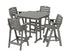 POLYWOOD Nautical 5-Piece Bar Set in Slate Grey